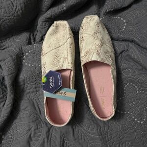Toms Alpargata Light Natural Foil Magnolia Print
